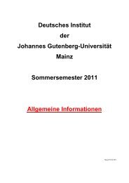 Deutsches Institut der Johannes Gutenberg-Universität Mainz ...