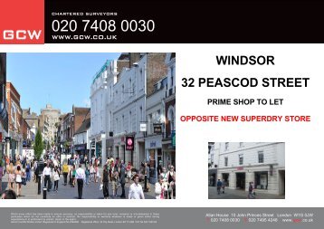 WINDSOR 32 PEASCOD STREET - GCW