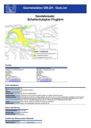 Schallschutzplan Fluglärm - GIS-ZH - Kanton Zürich