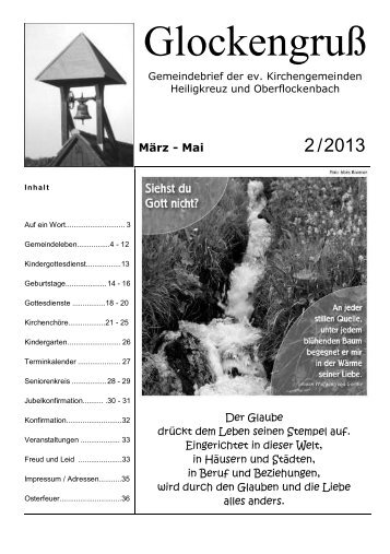 Gemeindebrief Glockengruß 2/2013 Mär-Mai - Evangelische ...