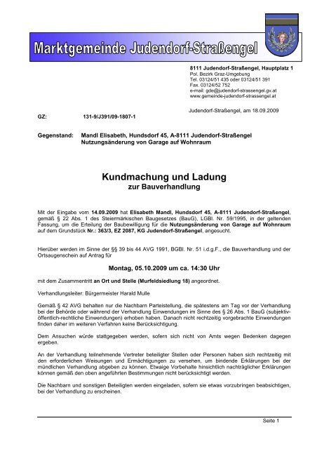 Kundm._Nutzungaend._Mandl_Murfeldsiedlung 18 - Judendorf ...