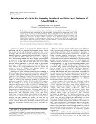 Development of a Scale for Assessing Emotional and Behavioral ...