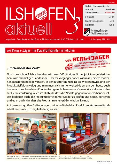 Ausgabe 3/2013 - Gewerbeverein-ilshofen.de