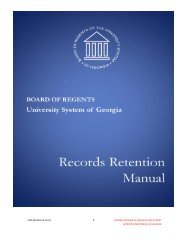 USG Records Retention Manual - University System of Georgia