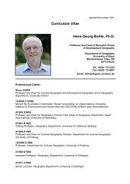 Curriculum Vitae Hans-Georg Bohle, Ph.D. - Geographisches Institut ...