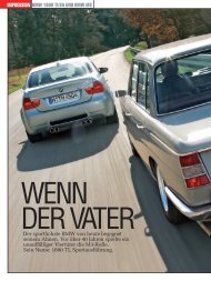 bmw 1800 TI/SA und bmw m3 Impression Der ... - BMW Deutschland