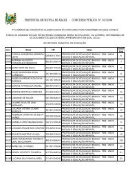 Quarta Chamada de Candidatos Aprovados ... - Gestao Concurso.