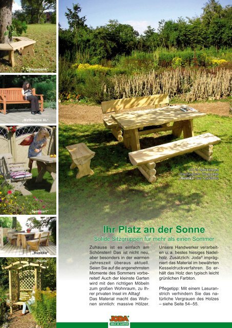 Holz im Garten - Gartenmöbel von GIARDINO