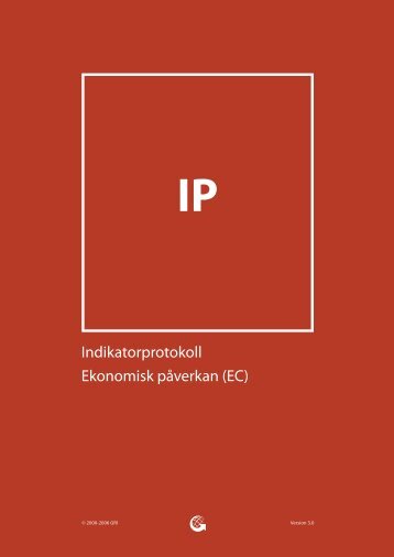 Indikatorprotokoll Ekonomisk påverkan - Global Reporting Initiative