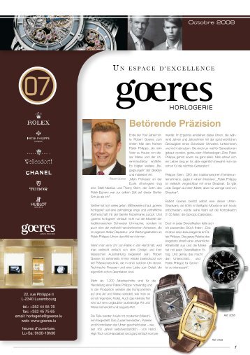 newsletter_7 - Goeres Horlogerie