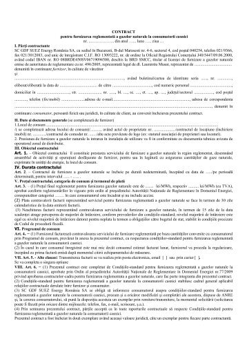 Contractul de furnizare gaze naturale persoane fizice - GDF SUEZ ...