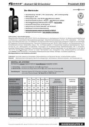 WARENGRUPPE B - diamant GD 8 Excelsior Preisblatt 2009 - Gerco