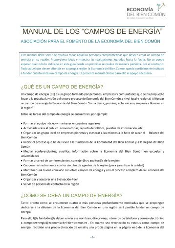 MANUAL DE LOS “CAMPOS DE ENERGÍA”