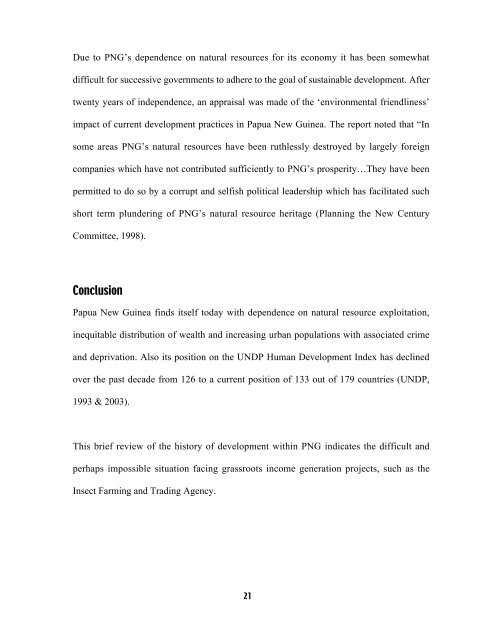 Rob Small's Masters Thesis: Uptake and the success of insect ...