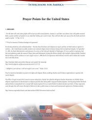 Prayer Points for the United States - Get America Praying