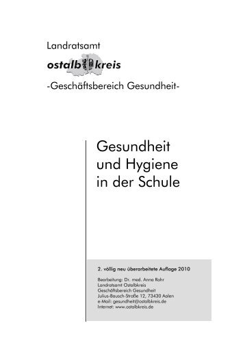 Gesundheit und Hygiene in der Schule (Stand ... - Ostalbkreis