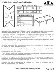 15' x 30' Master Series Frame Tent Directions www ... - Celina Tent