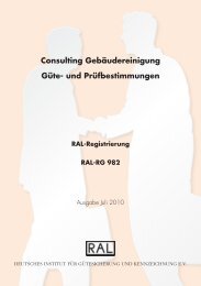 Consulting Gebäudereinigung Güte- und Prüfbestimmungen