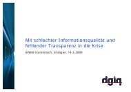 Mit schlechter Informationsqualität und fehlender Transparenz in die ...