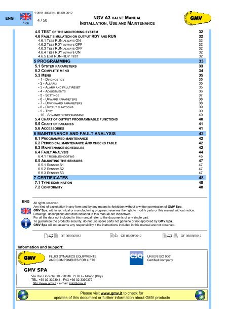 NGV A3 VALVE MANUAL - G.m.v.