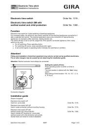 Electronic time switch - Gira