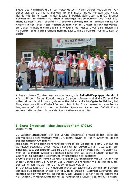 Newsletter August 2007 - Golfclub am Meer