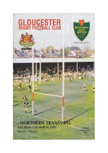 Gloucester v. Northern Transvaal - Gloucester Rugby Heritage