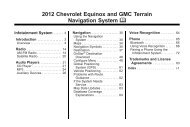 Chevrolet Equinox and GMC Terrain Navigation System - GM Canada