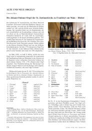 Die Johann-Onimus-Orgel der St. Johanneskirche zu Frankfurt am ...