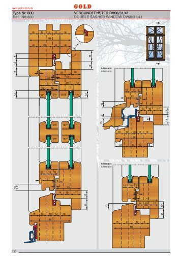 VERBUNDFENSTER DV68/31/41 Type Nr. 800 DOUBLE SASHED ...