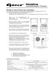 Heizanleitung Heizanleitung - Gerco