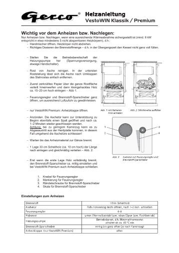 Heizanleitung Heizanleitung - Gerco