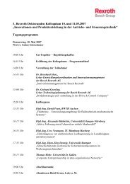 Agenda 3. Rexroth Doktoranden Kolloquium - Global Innovation