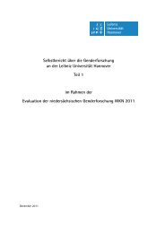 Selbstbericht über die Genderforschung an der Leibniz Universität ...