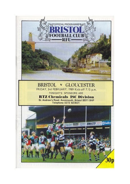 Bristol v. Gloucester - Gloucester Rugby Heritage