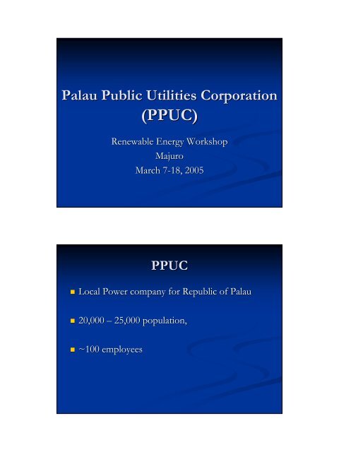 Palau Public Utilities Corporation