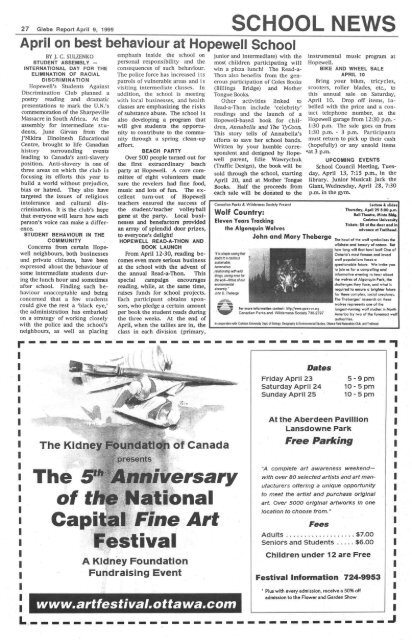 April 09, 1999 - Glebe Report