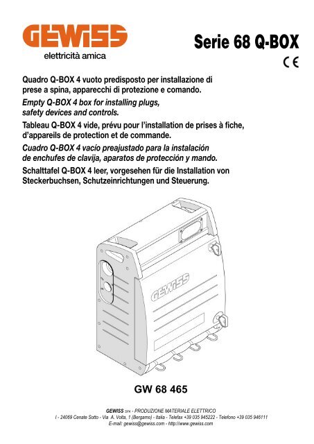 Serie 68 Q-BOX - Gewiss