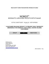 ® MOSQUITO LARVICIDE PELLETS WITH Prolink® - Pacific Biologics