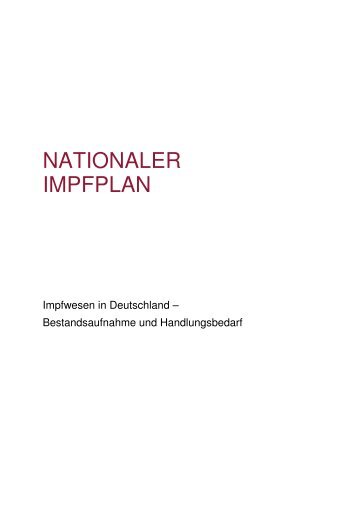 Nationaler Impfplan - Gesundheitsministerkonferenz