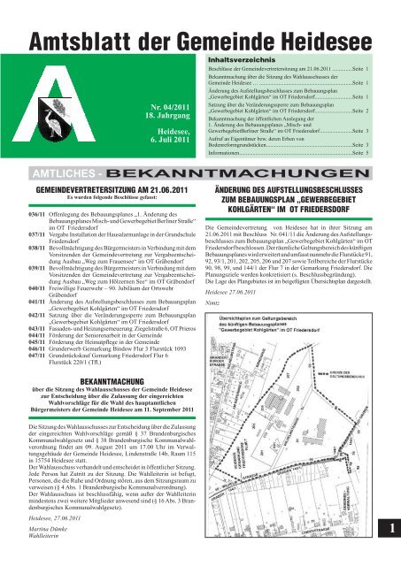 amtsblatt der gemeinde heidesee