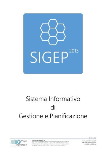 Sistema Informativo di Gestione e Pianificazione - GEP Informatica Srl