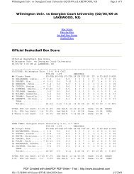 Official Basketball Box Score - Georgian Court University