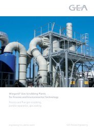 Process and flue gas scrubbing, particle separation ... - GEA Wiegand