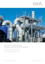 Process and flue gas scrubbing, particle separation ... - GEA Wiegand