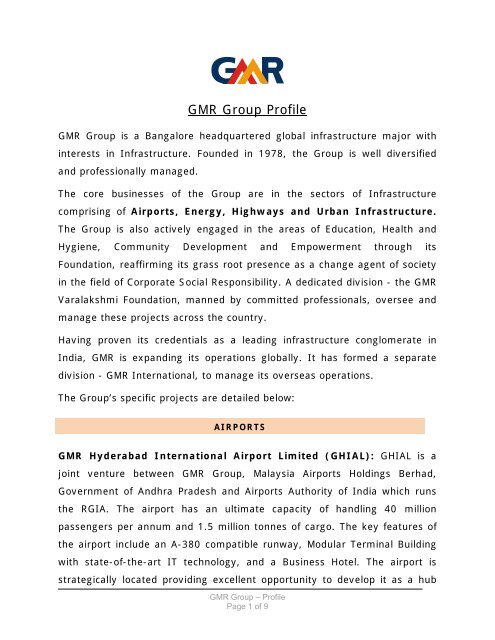 Brief Introduction - PDF | 126 kb - GMR