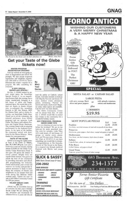December 09, 2005 - Glebe Report