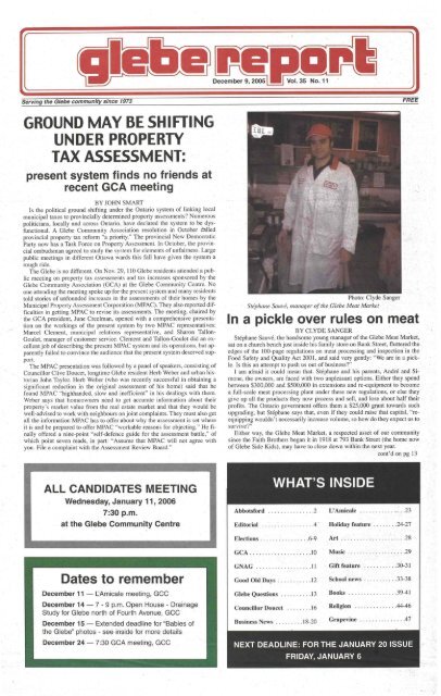 December 09, 2005 - Glebe Report