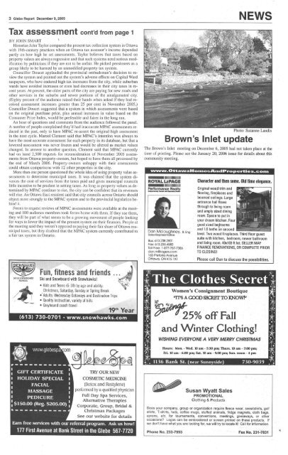 December 09, 2005 - Glebe Report