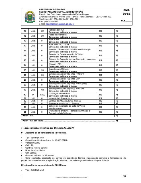 Edital - Prefeitura de Goiânia